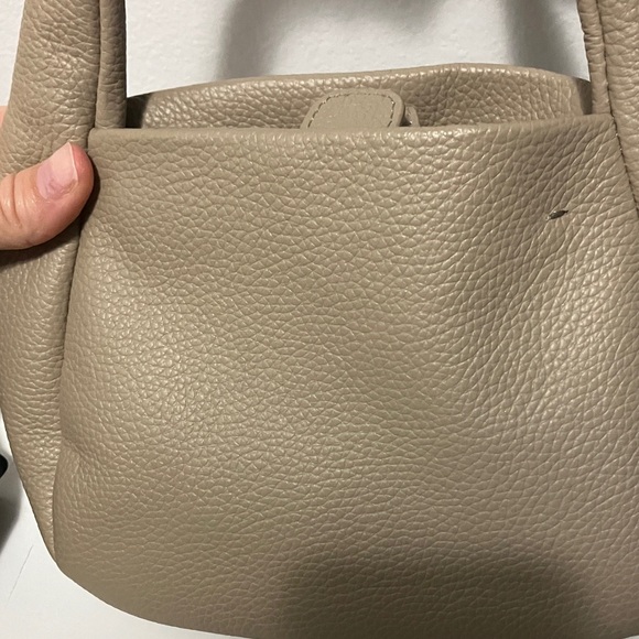 Quince Taupe Italian Leather Mini Bow Bag - Picture 6 of 8